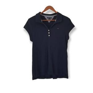 Tommy Hilfiger Navy Blue Basic Girl Polo Shirt - Size XL